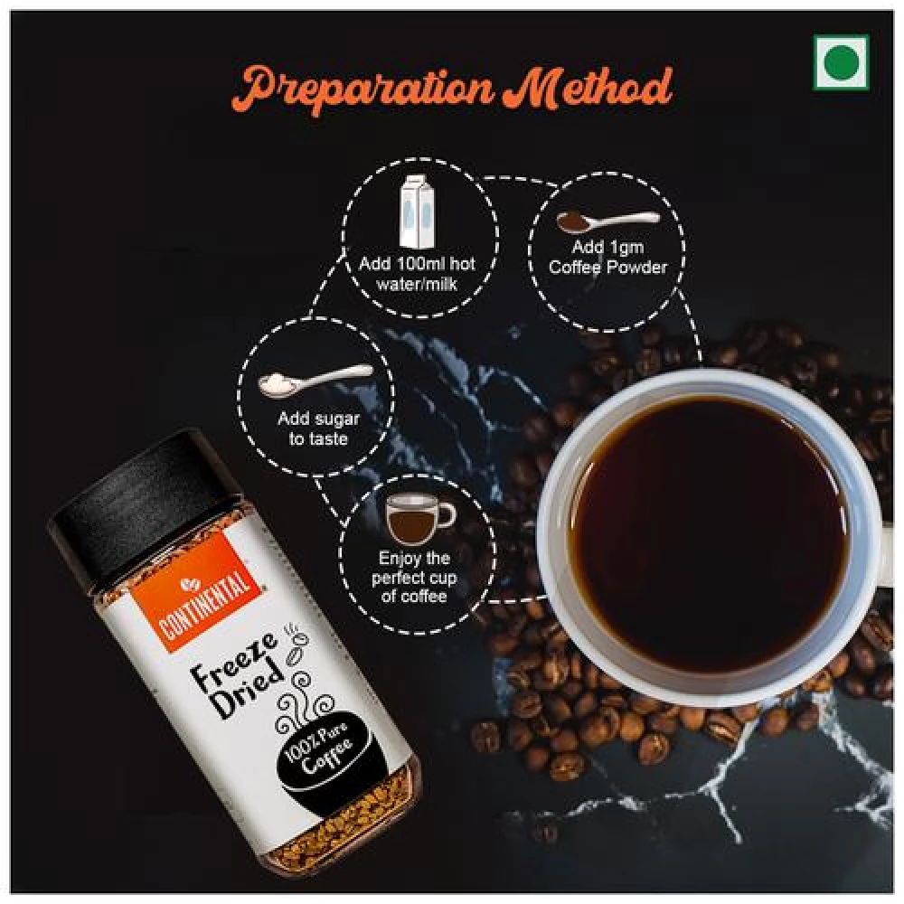 Continental Pure Coffee - Freeze Dried, 50 g Jar-4.webp